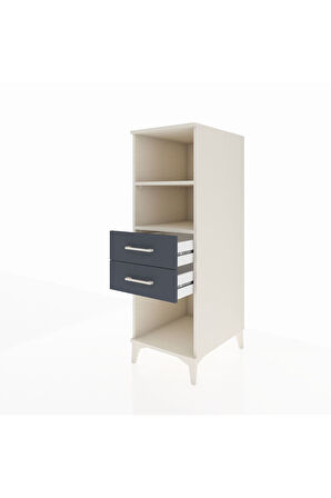 Kronos Dolap 2 Raflı 2 Çekmeceli 44x59x134 Aytaşı-Antrasit