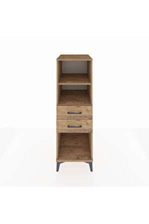 Kronos Dolap 2 Raflı 2 Çekmeceli 44x59x134 Çam-Çam