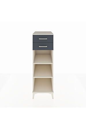 Kronos Dolap 2 Raflı 2 Çekmeceli 44x59x134 Aytaşı-Antrasit