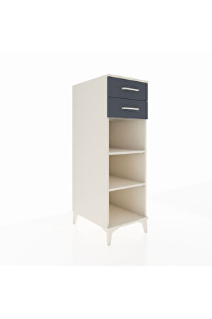 Kronos Dolap 2 Raflı 2 Çekmeceli 44x59x134 Aytaşı-Antrasit