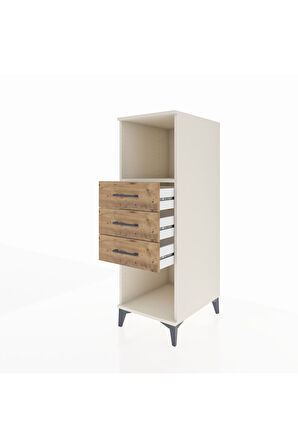 Kronos Dolap Tek Raflı 3 Çekmeceli 44x59x134 Aytaşı-Çam