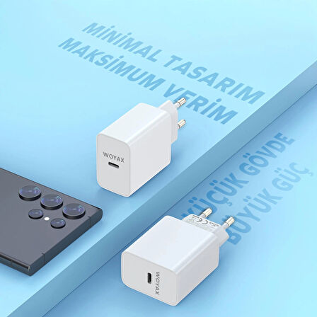 Woyax Samsung Galaxy S22 S23 S24 S25 Ultra / S22 S23 S24 S25 Plus Yüksek Hızlı Şarj Aleti 45W Type-C