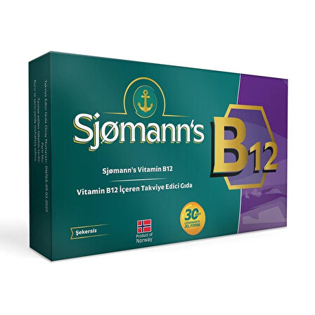 Sjomann's Vitamin B12 30 Çiğnenebilir Jel Tablet