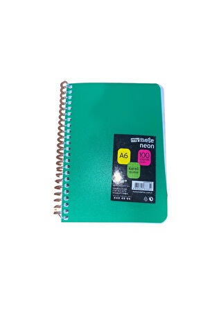 Mynote Neon Defter A6 100yp Kareli