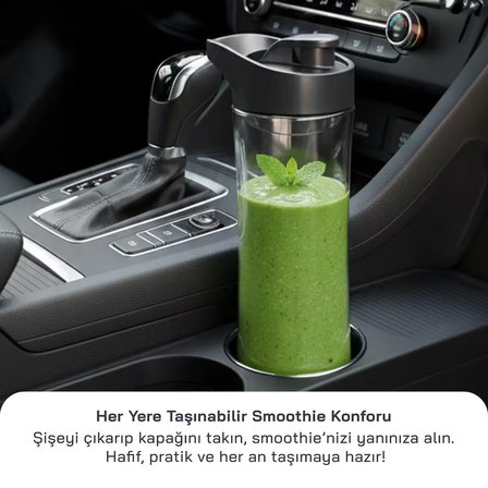Sinbo 300W 570mL Profesyonel Kişisel Paslanmaz Bıçaklı Smoothie Blender | Sporcu Matarası SHB-7508