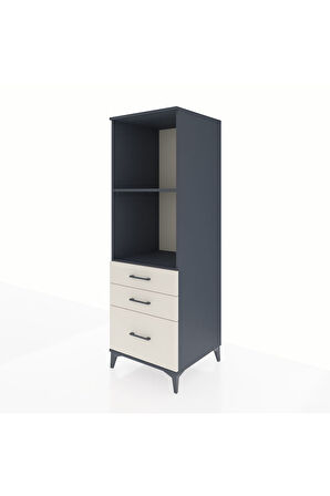 Kronos Dolap 2 Raflı 3 Çekmeceli 60x59x182 Antrasit-Aytaşı