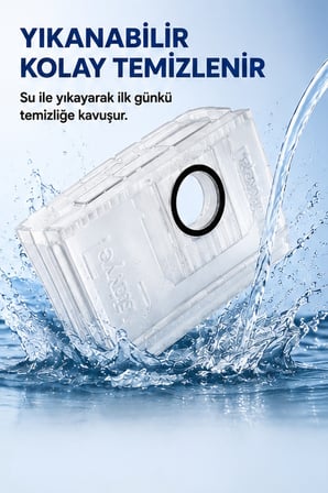 Roborock S8 Pro Ultra Yıkanabilir Yeniden Kullanılabilir Toz Haznesi Torba Masrafına Son!
