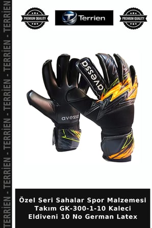 Özel Seri Sahalar Spor Malzemesi Takım GK-300-1-10 Kaleci Eldiveni 10 No German Latex