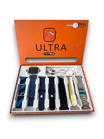 iOS ve Android Uyumlu Watch 8 Ultra 7 Kordonlu Akıllı Saat – Hızlı Şarj ve Sağlık Takibi