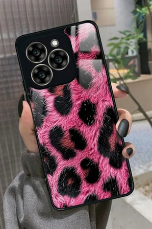 Reeder S919 Uyumlu Pembe Leopar Tasarımlı Parlak Silikon Kılıf