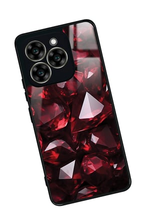 Reeder S919 Uyumlu Bordo Taş Tasarımlı Parlak Silikon Kılıf