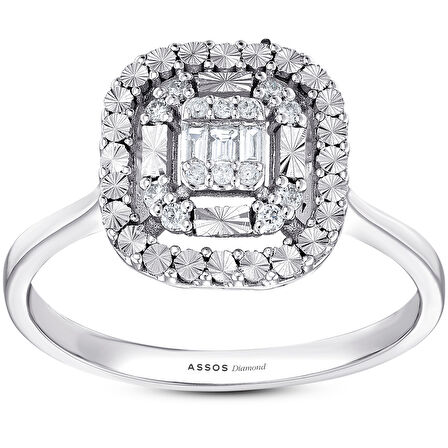 0.13 Karat Baget Pırlanta Yüzük