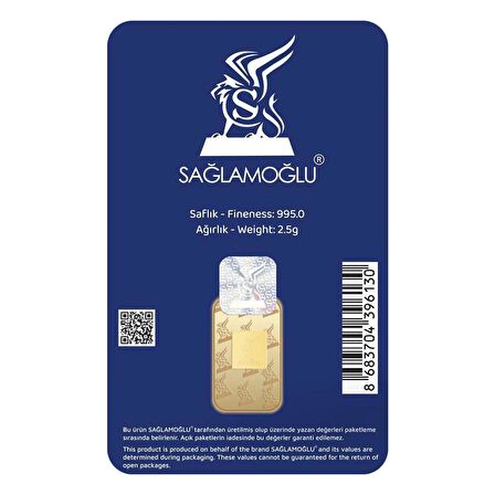 2.5 gr 24 Ayar Sağlamoğlu Gram Altın