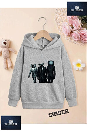 Çocuk 3 ADAM TEKNOLOJİ  Baskılı Sweatshirt