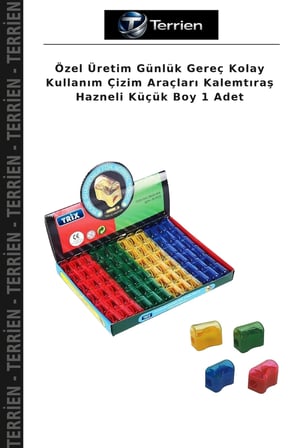 Özel Üretim Günlük Gereç Kolay Kullanım Çizim Araçları Kalemtıraş Hazneli Küçük Boy 1 Adet