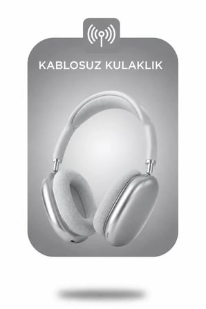 Özel Üretim Yetişkin Ofis Spor Bluetooth Kulaklık Sd Kart Aux Destekli P9S Gri