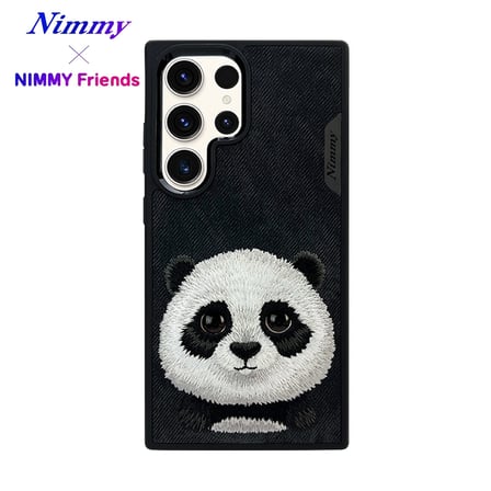 Genç Stil Silikon Aksesuar Günlük Kullanım Samsung Galaxy S25 Ultra Big Eyes Panda Kılıf 3D