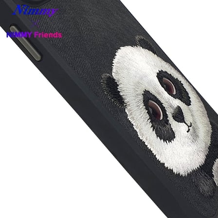 Genç Stil Silikon Aksesuar Günlük Kullanım Samsung Galaxy S25 Ultra Big Eyes Panda Kılıf 3D