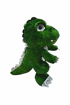 Canavar Dinazor Trex 40 cm - Peluş Oyuncak T-rex Yeşil