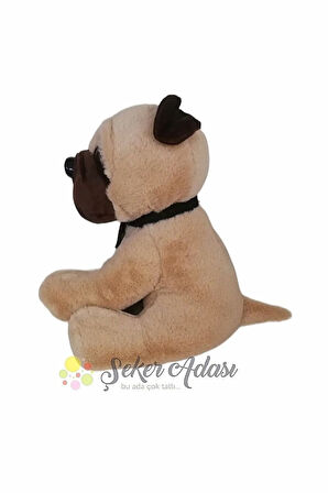 Sevimli Oturan Buldog Peluş Dobi Köpek 30 Cm