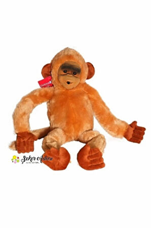 Sevimli Sensörle Harekete Duyarlı Ses Çıkaran Peluş Maymun 50 Cm Monkey Kukuli