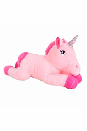 Sevimli Pembe Melek Unicorn Pony Peluş At Oyuncak 50 Cm