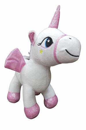 Kanatlı Boynuzlu Unicorn Pony At Peluş Oyuncak 20cm