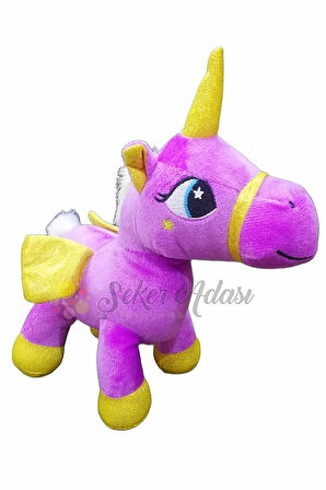 Kanatlı Boynuzlu Unicorn Pony At Peluş Oyuncak 20 cm