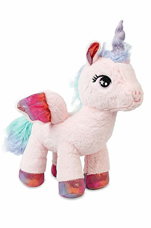 Kanatlı Unicorn At 30 Cm Oyuncak Pembe Peluş Pony At Uyku Ve Oyun Arkadaşı Mama