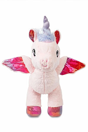 Kanatlı Unicorn At 30 Cm Oyuncak Pembe Peluş Pony At Uyku Ve Oyun Arkadaşı Mama