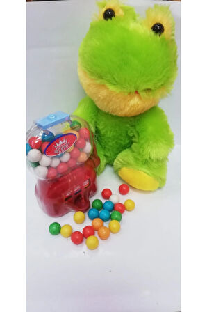 2 Si 1 Arada / Sevimli Arkadaşım Kermit Kurbağa 20 Cm Ve Jackpot Sakız Makinası.