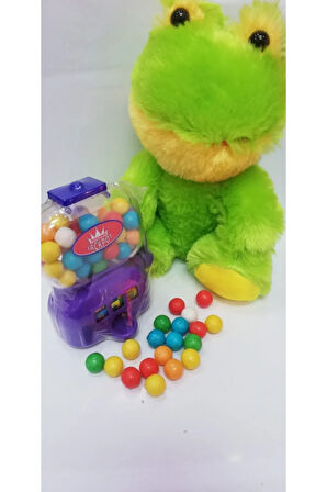 2 Si 1 Arada / Sevimli Arkadaşım Kermit Kurbağa 20 Cm Ve Jackpot Sakız Makinası