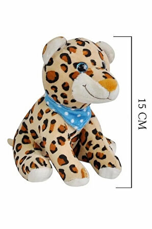 Sevimli Küçük Peluş Leopar Panter Kedi 15 Cm