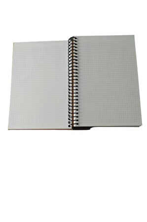 Papirüs Çiçek Spiralli  Sert Kapak 16X23 100 yaprak Kareli