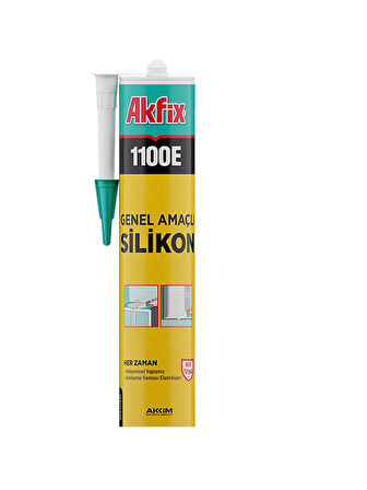 AKFİX 1100E GENEL AMAÇLI SİLİKON ŞEFFAF 