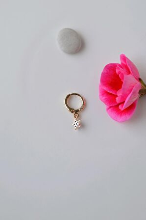 Lacivert Yıldız Sallantılı Helix Küpesi Kıkırdak Lob