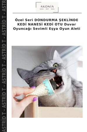 Özel Seri DONDURMA ŞEKLİNDE KEDİ NANESİ KEDİ OTU Duvar Oyuncağı Sevimli Eşya Oyun Aleti