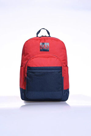 OKUL ÇANTASI 03398 KIRMIZI LACİVERT DÖRT BÖLMELİ