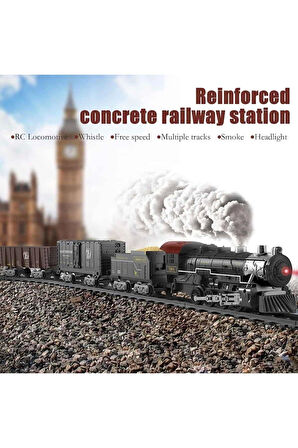 Seçtim Aldım Rail Steam Train 1613g Klasik Buharlı Tren Seti R/c 2.4ghz Işıklı Sesli 3