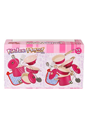 Seçtim Aldım Kitchen 1818-6a Pembe Emaye Tencere Tava Mutfak Seti 8 Parça 3