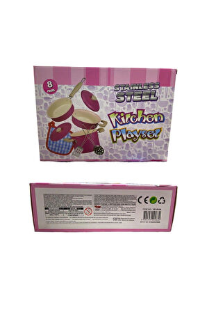 Seçtim Aldım Kitchen 1818-6a Pembe Emaye Tencere Tava Mutfak Seti 8 Parça 3