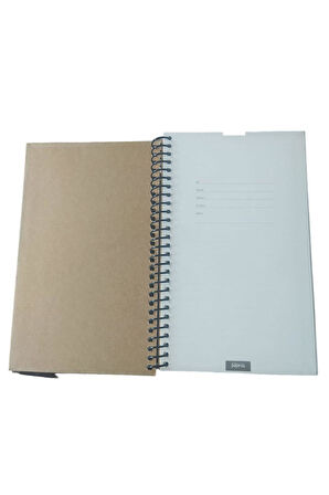 Papirüs Kraft Spiralli Sert Kapak 16X23 100 Yaprak Çizgili