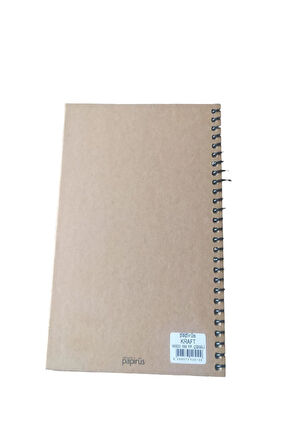 Papirüs Kraft Spiralli Sert Kapak 16X23 100 Yaprak Çizgili