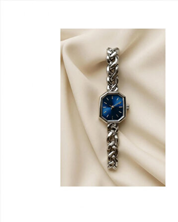 Mavi Kadran Zırh Bileklik Saat