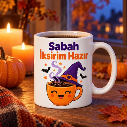 Sabah İksirim Hazır Tasarımlı Porselen Kupa - MODEL 374