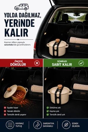Siliconly 4'lü Silikon Tencere Kapağı Tutucu Siyah 52.5 cm Esnek Ve Isıya Dayanıklı