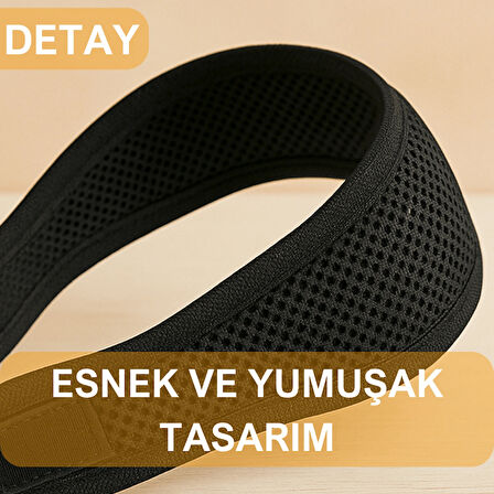 BEYLİNİ Fileli Saç Bandı 2li Set Makyaj Uygulama Cırtlı Hava Alabilir Cilt Bakım Yoga Spa Ter Sporcu Bandana