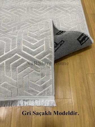 Dinar Armoni Saçaklı Kaymaz Tabanlı Kesme Kabartmalı Yıkanabilir Salon Koridor Halı Yolluk