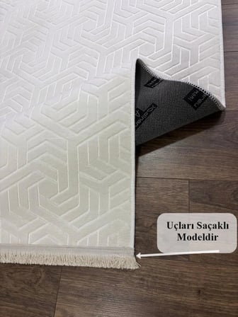 Dinar Armoni Saçaklı Kaymaz Tabanlı Kesme Kabartmalı Yıkanabilir Salon Koridor Halı Yolluk