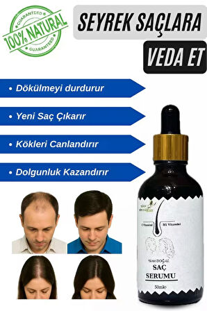 %100 Doğal Saç Serumu | Zencefil & Karanfil Özlü | Dökülme Karşıtı | Kadın & Erkek